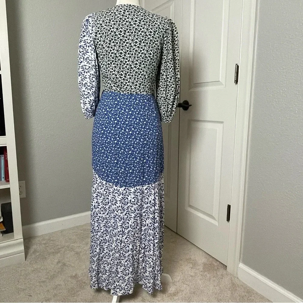 Ann Taylor Floral Wrap Flare Midi Dress Mixed Floral Print Sz 2 - Picture 5 of 13